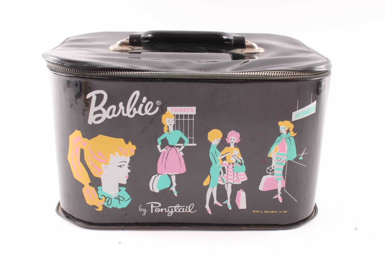 Original Vintage 1962 Barbie Vinyl Train Travel Case