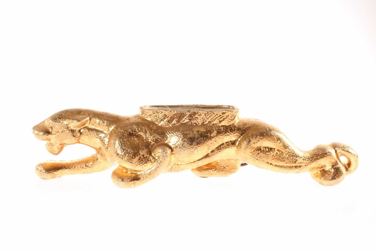 Original Vintage 22 Karat Gold Panther Tv Lamp Planter Le Mieux China Original Vintage 22 Karat Gold Panther Tv Lamp Planter Le Mieux China