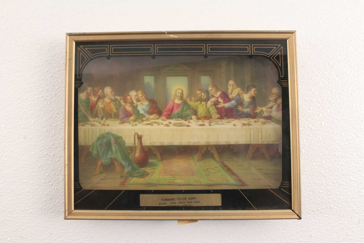 Vintage Farmers Coop Advertising Last Supper 2D Picture Nebraska