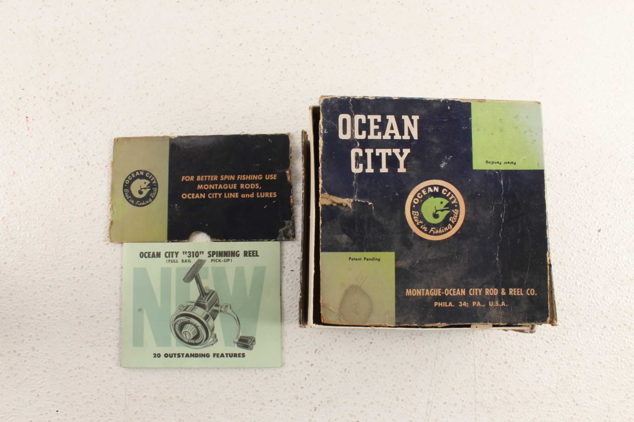 Vintage Ocean City Fresh Water Spinning Reel No. 310 Box & Paperwork -  Antique Mystique