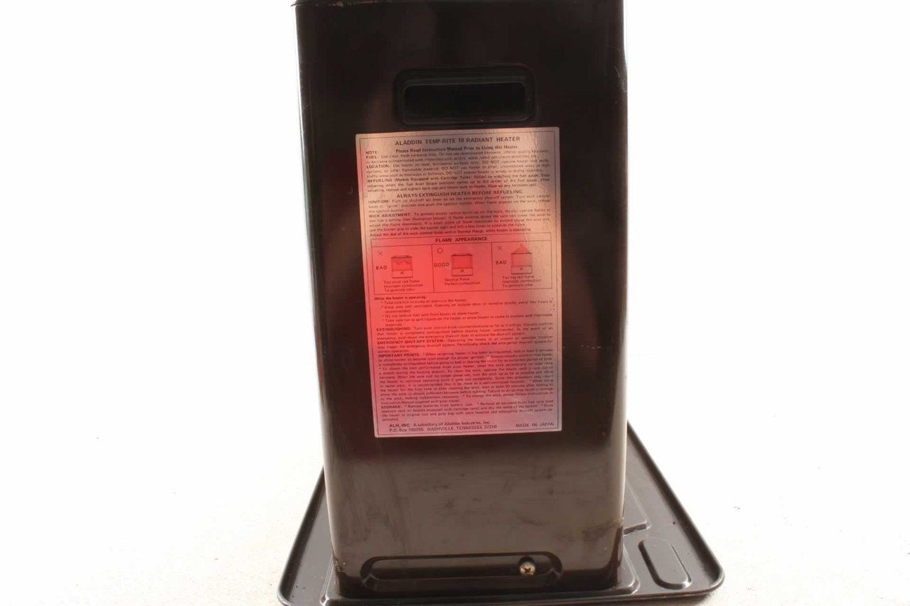 Aladdin Portable Kerosene Heater Temp Rite 10 Model S481U - Antique ...