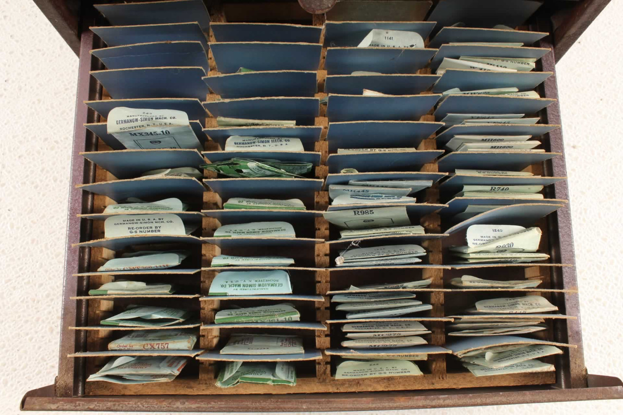 Vintage 6 Drawer Jewelers Watch Crystal Illinois Etc. Antique