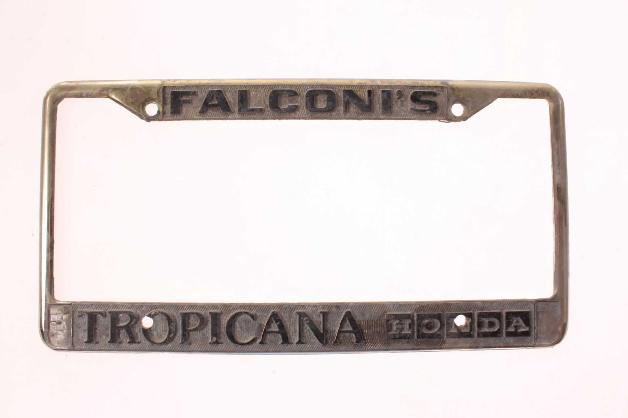 Vintage Falconi Tropicana Honda Nevada Dealer Metal License Plate Frame