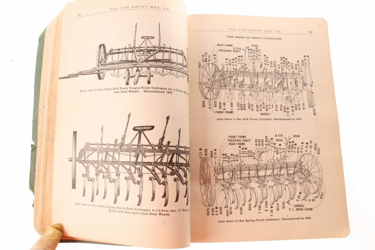 1929 John Deere Van Brunt Drill Seeders Sowers Cultivators Repair