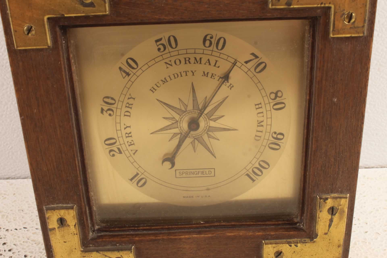 Vintage Mid Century Springfield Barometer Weather Station Wall Mount
