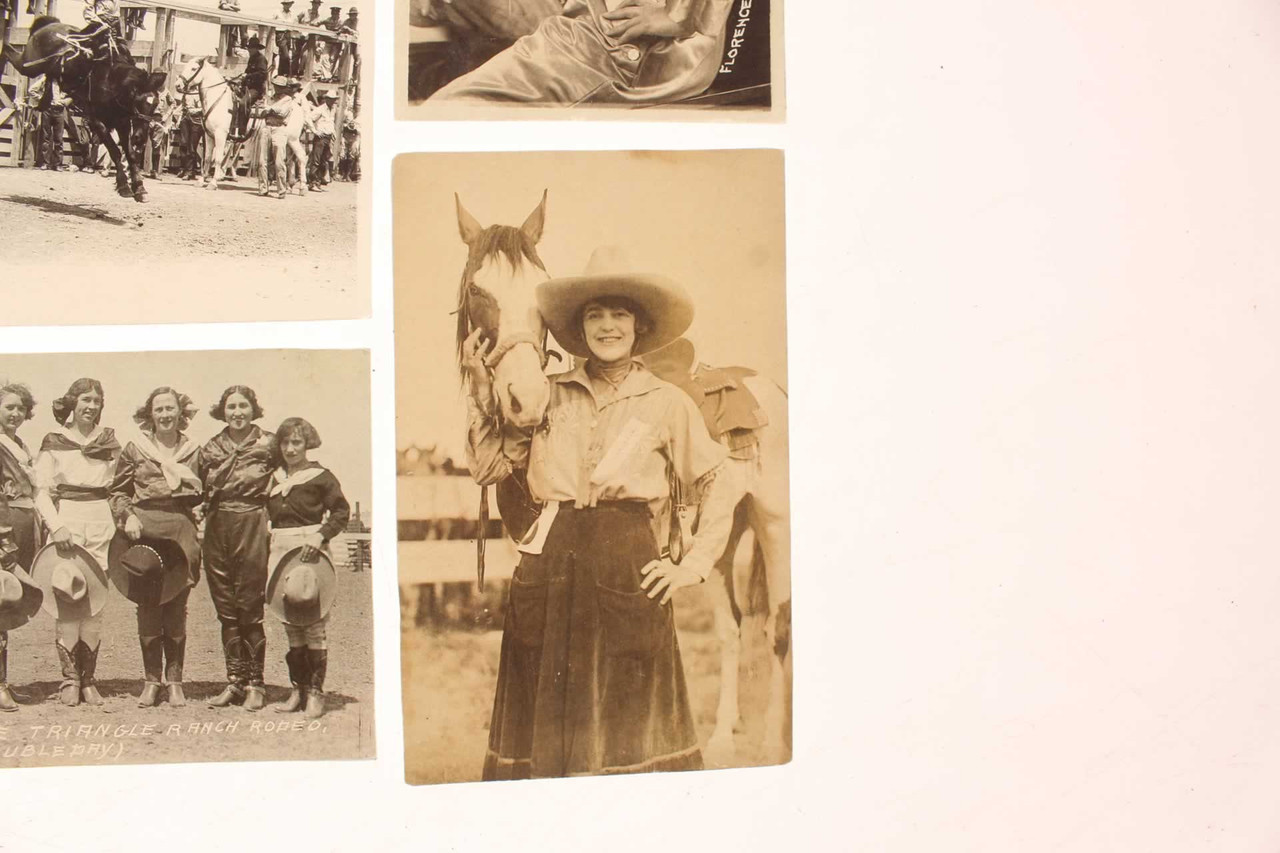 10 Rodeo Cowgirl Picture Print Postcards Cheyenne Triangle Ranch
