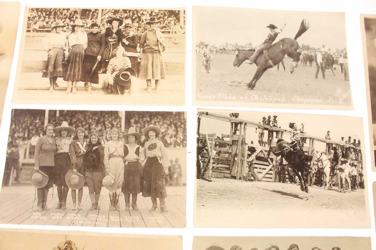 10 Rodeo Cowgirl Picture Print Postcards Cheyenne Triangle Ranch