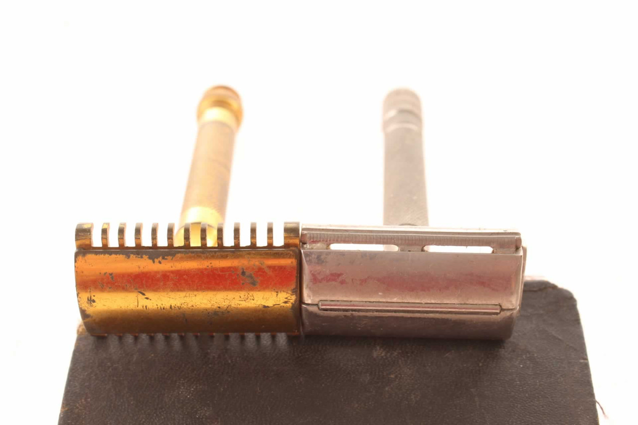 2 Antique Gillette Safety Razors In Cases Antique Mystique