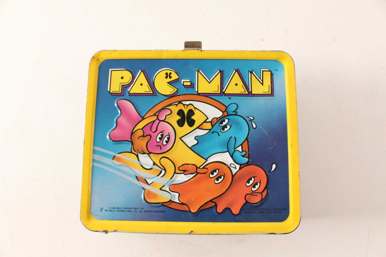 Vintage Pac Man Bally Midway Aladdin Pac-Man Metal Lunchbox