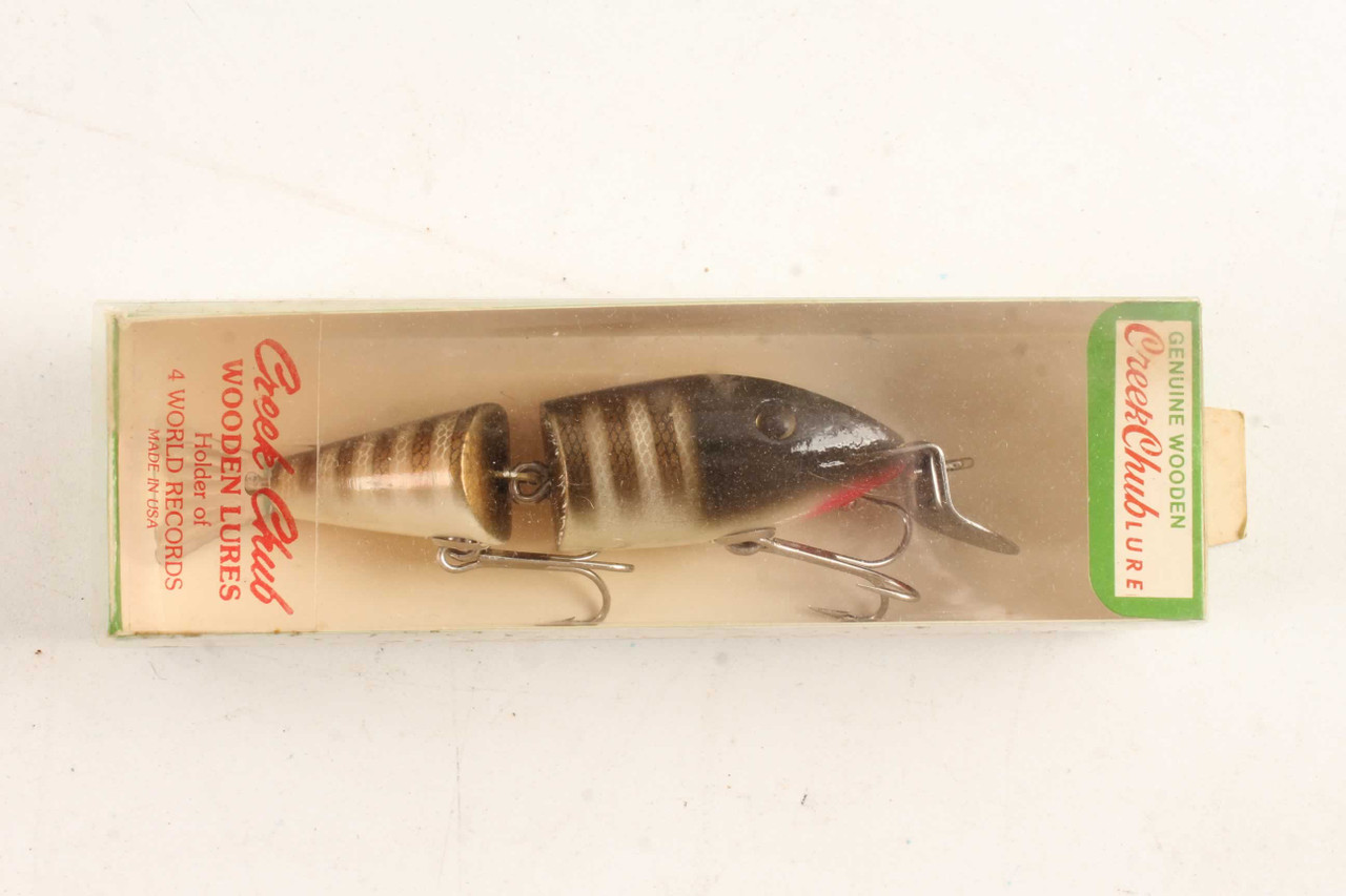 Nice Vintage Creek Chub Wigglefish Wood Fishing Lure & Box