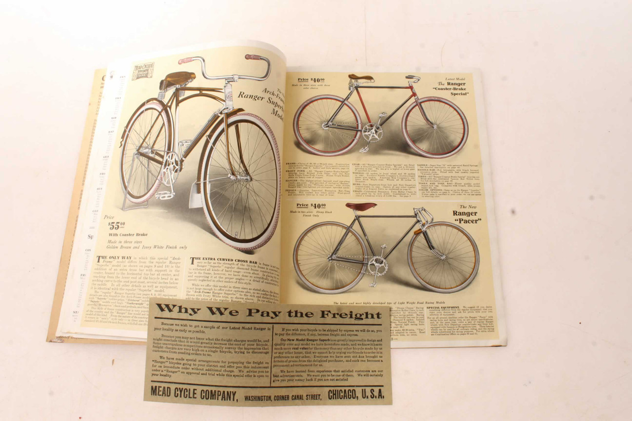 Amazing 1917 Mead Cycle Company Ranger Bicycle Catalog Brochures