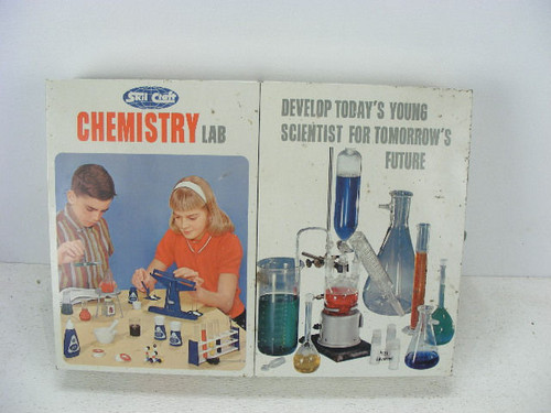 A vintage Skil Craft chemistry lab in the metal case and comes with everything you see.