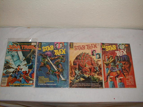 Vintage Star Trek comic books.