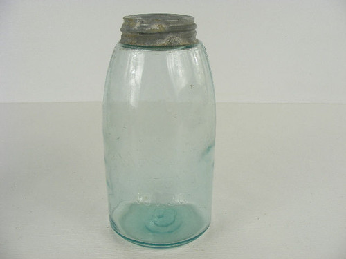 This antique Mason fruit jar is dated 1858 and available in the quart size jar.
