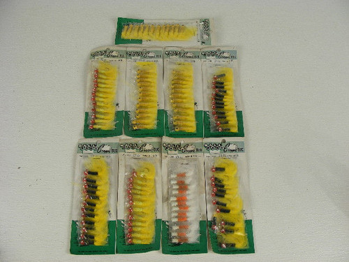 These are full cards of vintage Ball Baby crappie bug lures.