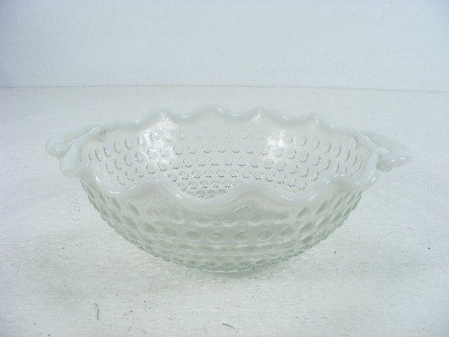 This 7&quot; vintage hobnail dish was likely made by Fenton and is in excellent condition.