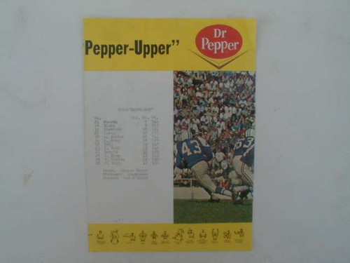 Vintage Dr. Pepper advertising sports programs used for Nebraska high school football games measuring 7.5&quot; x 10.5&quot;.