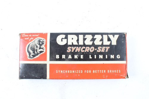 Vintage Grizzly Brake Lining In Original Box