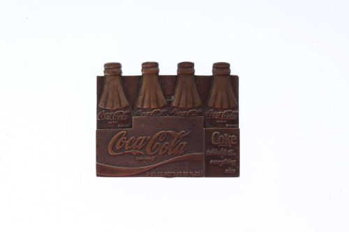 Vintage Coca Cola 8 Bottle Pack Brass Belt Buckle 1976 Bergamot