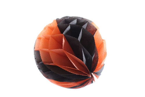 Large Old Vintage Crepe Paper Pumpkin Halloween Decoration