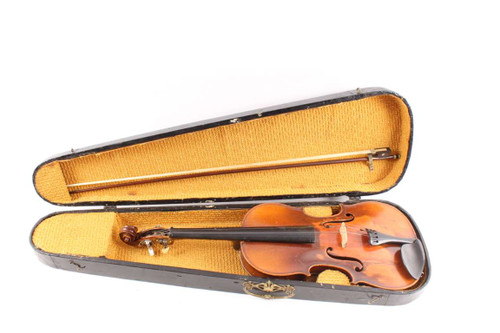 Old Antique Stradiuaris Cremonsis Faciebat Anno Violin Bow & Case