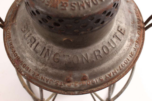 Old Burlington Route Tall Globe Railroad Lantern