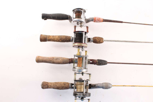 Old Steel Fishing Poles With Bait Casting Reels