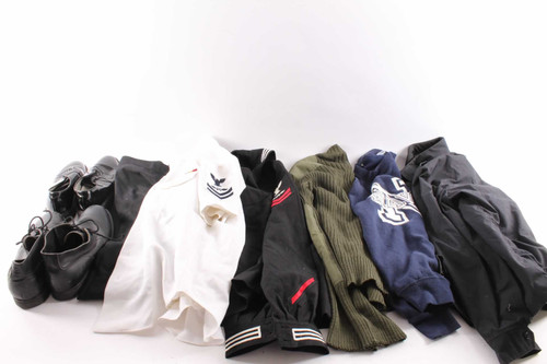 Vintage US Navy Dress Uniform Jumper Windbreaker Pants Boots Marine Sweater