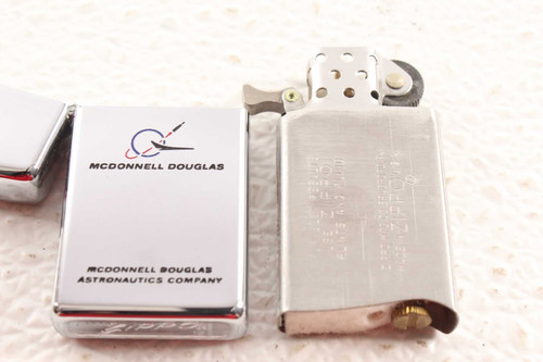 Vintage McDonnell Douglas Astronautics Advertising Zippo Lighter & Box