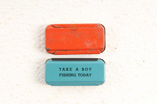 2 Vintage Fishing Split Shot Tins Ideal & Montgomery Ward