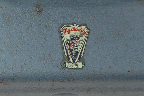 Vintage Falls City My Buddy Blue Metal Tackle Box - Antique Mystique