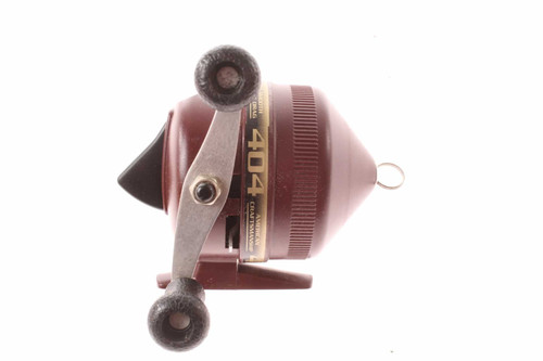 Vintage 1999 Zebco Spincast Reel & Box Unused Brown Dark Red Blood Color