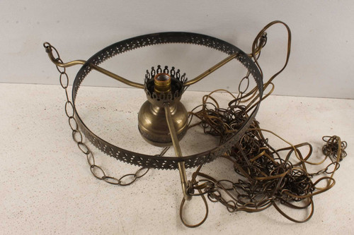 Vintage Mid Century Ceiling Hanging Light Fixture & Chain Cord