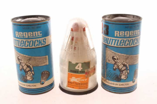 3 Vintage Badminton Shuttlecock Packages Still Sealed Regent Canisters 10 Total