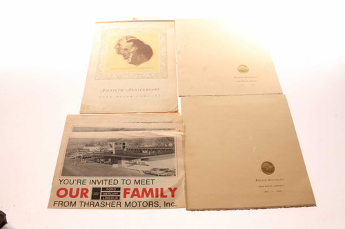 Vintage Ford Motor 50th Anniversary Management Dealers Dinner Programs & Calendar