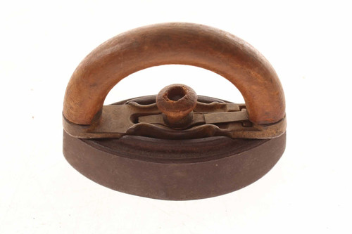 Nice Antique Child Size Sad Iron With Removeable Wood Handle 5"