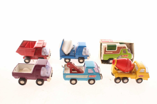 6 Nice Vintage Buddy L & Tonka Pressed Steel Toys Camper In Box