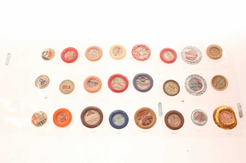 24 Vintage Milk Bottle Caps Dairy Juice Advertising