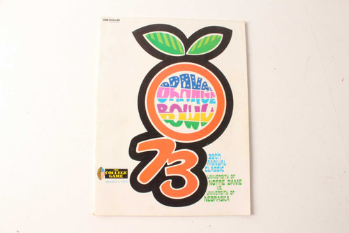 Vintage 1973 NCAA Football Orange Bowl Program Nebraska Vs Notre Dame
