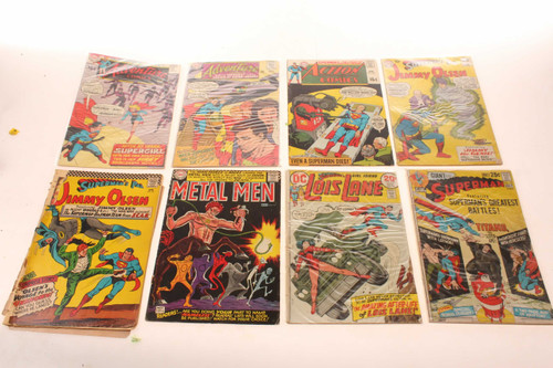 8 Vintage DC Comic Books Adventure Action Metal Men Superman Jimmy Olsen Lois Lane