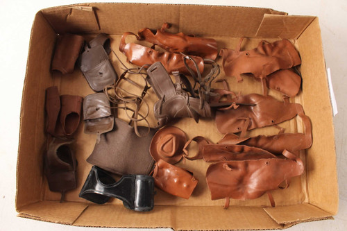 Vintage Marx Toys Johnny West Lot Saddlebags Chaps Vests Hat Saddle