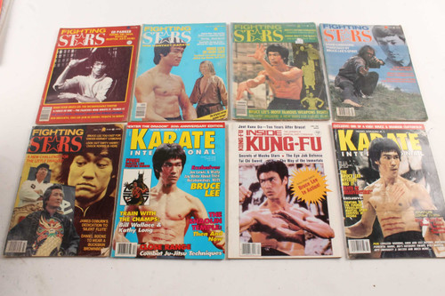 8 Vintage Bruce Lee Cover Photo Martial Arts Magazines Mostly 1970s