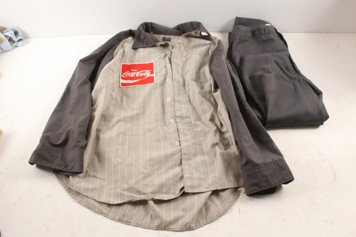 Vintage 1970's Coca Cola Delivery Driver Uniform Lee Shirt & Unitog Pants