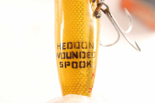 Nice Vintage Heddon Wounded Spook Fishing Lure Marked 2nd