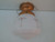 Vintage 13" flower stenciled milk glass ceiling light fixture with notches cut into metal pictured below.