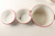 6 Vintage White & Red Trim Porcelain Enamel Cookware Pots Pans