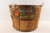 Vintage Symms Sunny Slope Peach Fruit Bushel Basket & Colorful Label