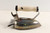 Antique Landers Frary Clark Universal Iron With White Paint Wood Handle