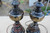 Vintage Oriental 3 Pc Lamp Set Two Table & One Floor Lamp