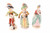 6 Large Vintage Occupied Japan Colonial Figurines 6" - 7" Tall
